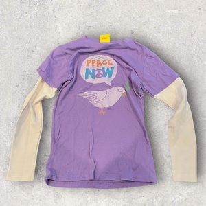 ⭐️ EUC - Junk Food - Girls 14 Long Sleeve Tee 'Peace Now'